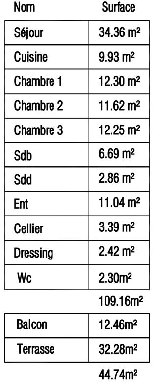  Appartement � vendre 4 pi�ces 108 m�