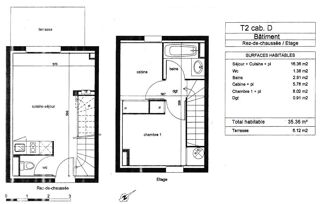  Appartement � vendre 2 pi�ces 35 m�