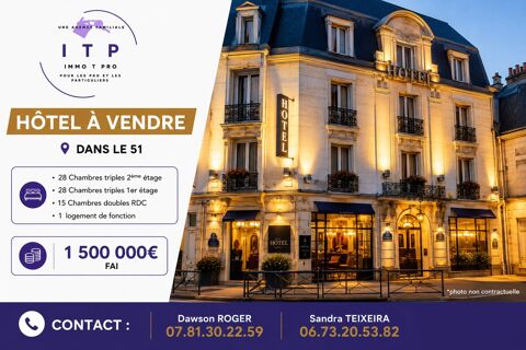 MAGNIFIQUE H&Ocirc;TEL BUSINESS DANS LA P&Eacute;RIPHERIE DE REIMS (51) 1500000 51000 Châlons-en-champagne