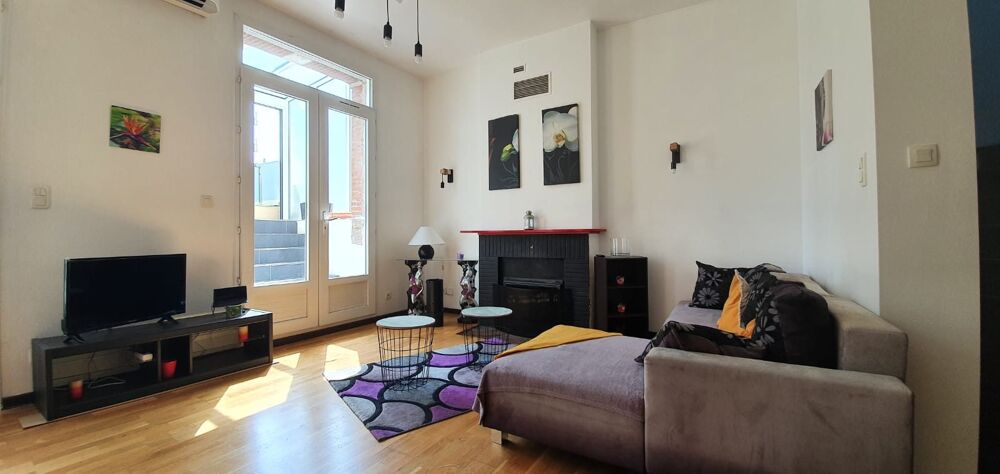 Duplex meublé avec cheminée