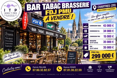 BEAU BAR TABAC DANS LA PERIPHERIE DE CHARTRES (28) 299000 28000 Chartres