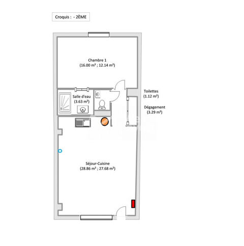  Appartement à vendre 2 pièces 48 m²