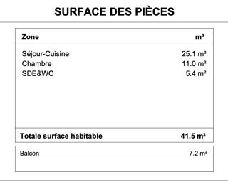  Appartement � vendre 3 pi�ces 42 m�