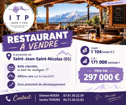 MAGNIFIQUE RESTAURANT SITU&Eacute;E DANS UNE VILLE MONTAGNEUSE DES HAU 297000 05260 Saint-jean-saint-nicolas