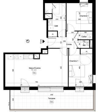  Appartement à vendre 3 pièces 69 m²