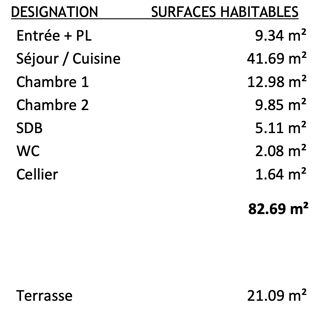  Appartement � vendre 3 pi�ces 83 m�