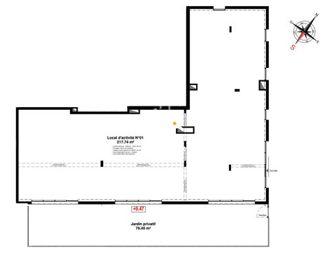   BOUAYE - Local commercial à vendre 216 m2 