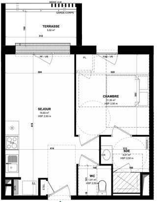  Appartement � vendre 2 pi�ces 1 m�