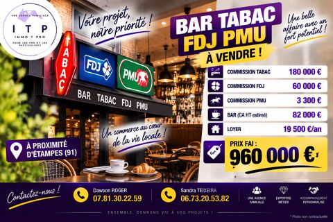MAGNIFIQUE BAR TABAC FDJ PMU DANS UNE BELLE VILLE DE L'ESSONNE ( 960000 91150 Étampes