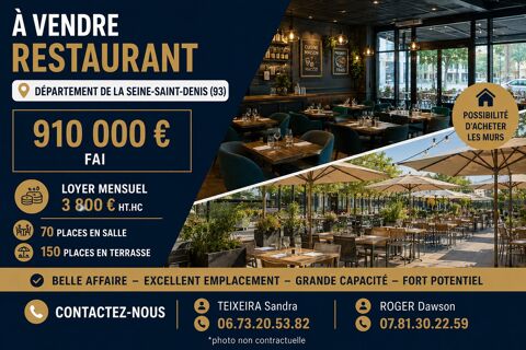 MAGNIFIQUE BRASSERIE DANS UNE SECTEUR RECHERCH&Eacute;E DE SEINE SAINT 910000 93600 Aulnay-sous-bois