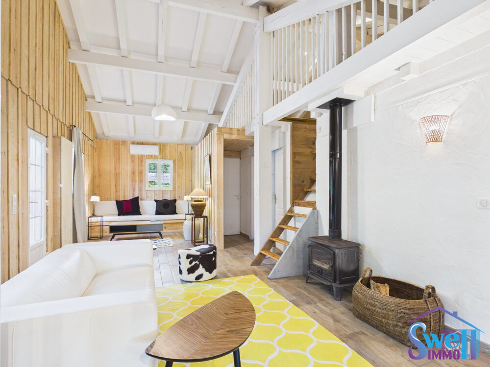 En campagne, maison traditionnelle T3 de 94m² au sol rénovée