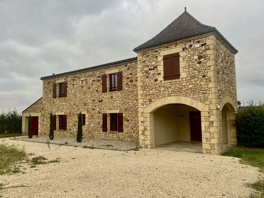 MONPAZIER: Périgourdine contemporaine avec piscine, terrain con