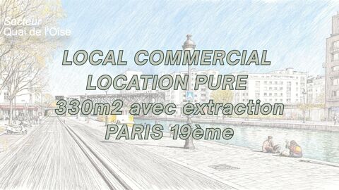Location Pure - Local 335m2 Paris 19 - Canal de l'Ourcq 12533 75019 Paris