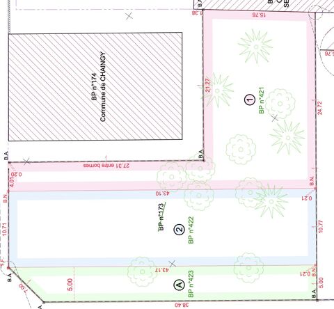 Terrain constructible dans le bourg de Chaingy 72000 45380 Chaingy
