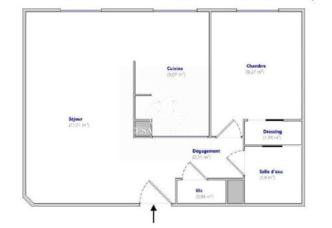  Appartement  vendre 2 pices 46 m
