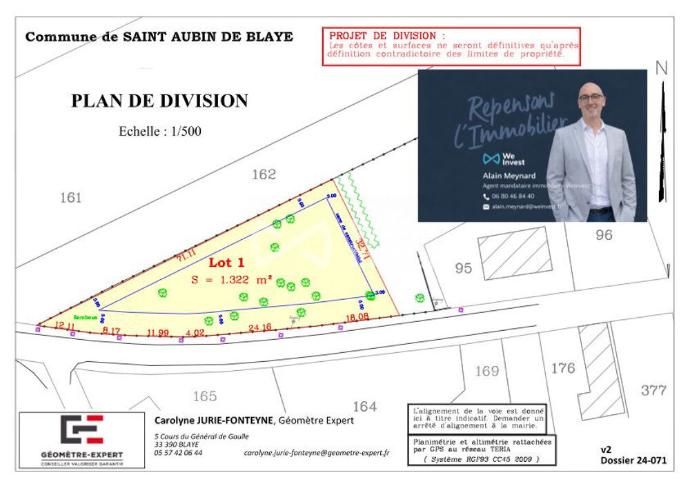 Vente Terrain À VENDRE TERRAIN À SAINT-AUBIN-DE-BLAYE Saint-aubin-de-blaye