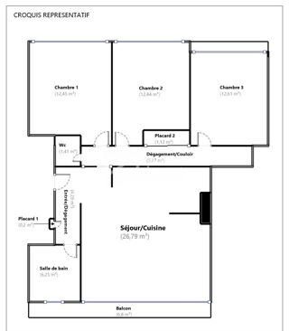  Appartement à vendre 4 pièces 84 m²