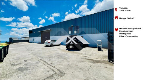 Hangar 500 m&sup2; avec Bureau ZA Trois Mares 6000 97430 Le tampon