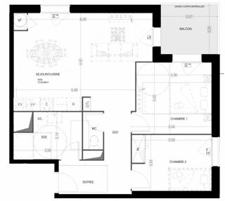  Appartement à vendre 3 pièces 61 m²