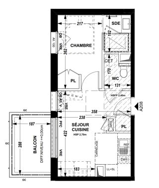  Appartement � vendre 2 pi�ces 26 m�