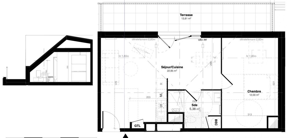 Vente Appartement Superbe T2 neuf dernier étage / terrasse 14m2 Perros-guirec