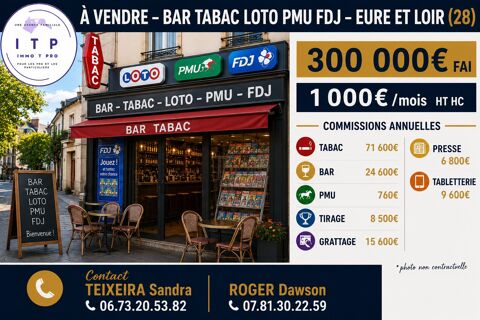 BEAU BAR TABAC FDJ PMU DANS LA PERIPHERIE DE CHARTRES (28) 300000 28200 Châteaudun