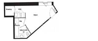  Appartement  vendre 1 pice 22 m