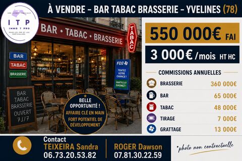 MAGNIFIQUE BAR TABAC BRASSERIE FDJ PMU DANS UNE JOLIE VILLE DES 550000 78000 Versailles