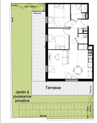  Appartement à vendre 3 pièces 1 m²