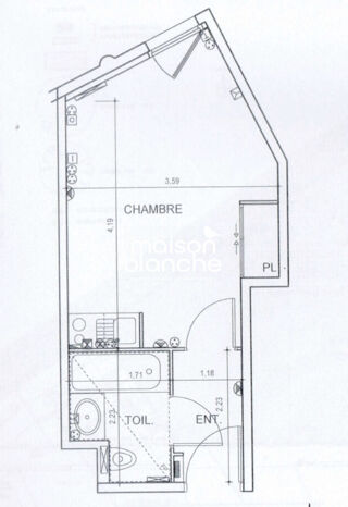  Appartement � vendre 1 pi�ce 22 m�