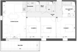  Appartement � vendre 4 pi�ces 87 m�