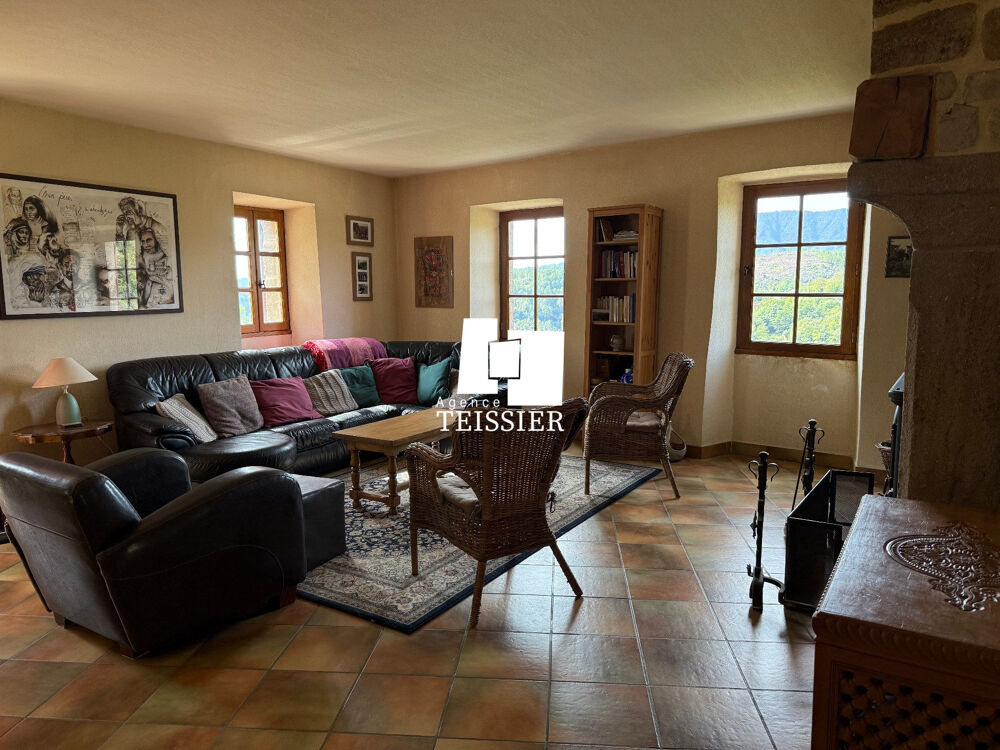 Vente Maison Sud Ardèche : 07140 Les Vans Mas de caractère avec vue dominan Saint-pierre-saint-jean