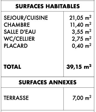  Maison  vendre 2 pices 39 m