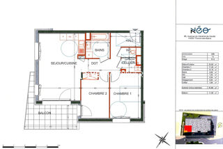  Appartement à louer 3 pièces 62 m²