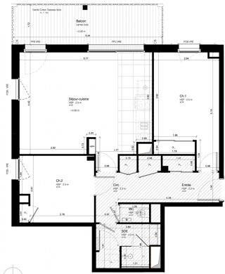  Appartement à vendre 3 pièces 1 m²