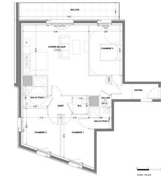  Appartement � vendre 4 pi�ces 85 m�