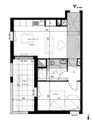  Appartement à vendre 2 pièces 42 m²