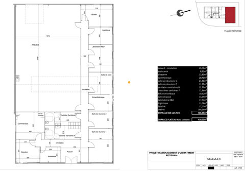  Ancenis - À louer 406 m² locaux mixtes ateliers et bureaux 