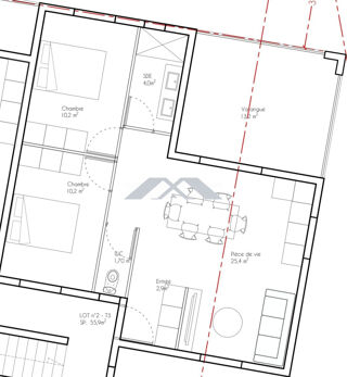  Appartement � vendre 3 pi�ces 55 m�