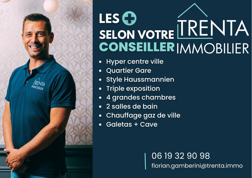 Vente Appartement Voiron centre – Appartement de caractère 162 m² – 4 chambr Voiron