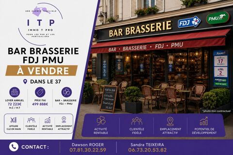 BEAU BAR BRASSERIE FDJ PMU DANS LA PERIPHERIE DE TOURS (37) 498000 37000 Tours