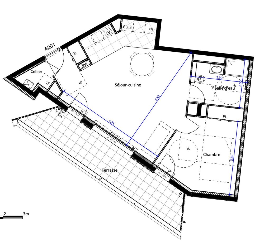 Vente Appartement Rare : coeur de ville T2 dernier étage Saint-nazaire