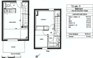  Appartement � vendre 2 pi�ces 35 m�