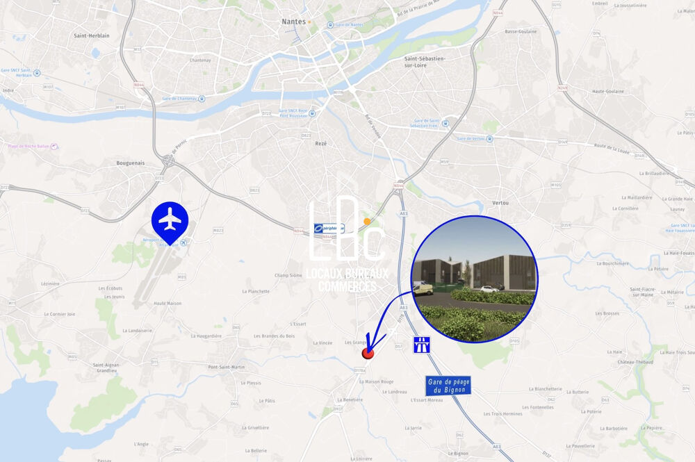   Les Sorinières - VEFA local activité 158 m² Les sorinières