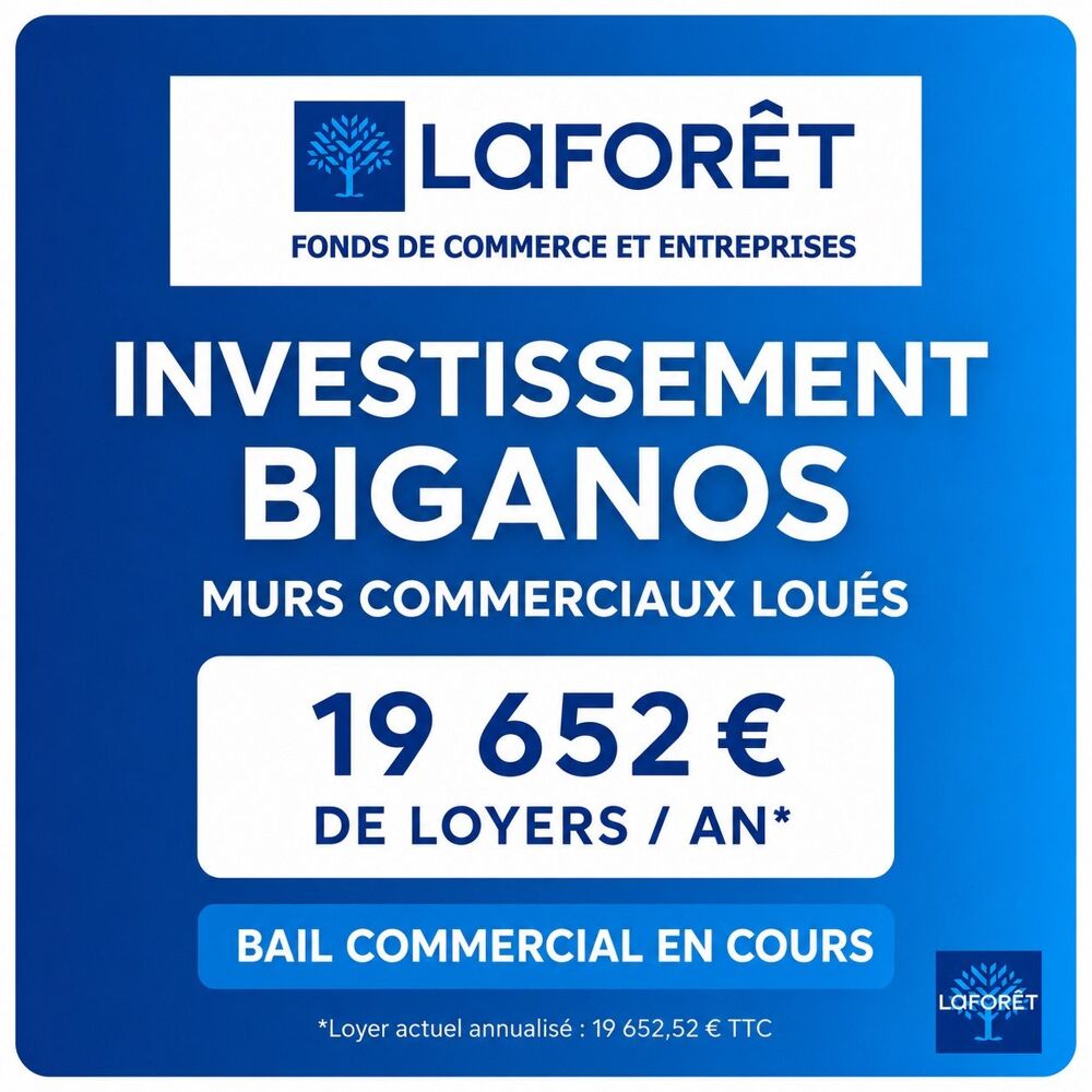   BIGANOS - MURS COMMERCIAUX LOUÉS 84 M² - INVESTISSEMENT LOCATI 