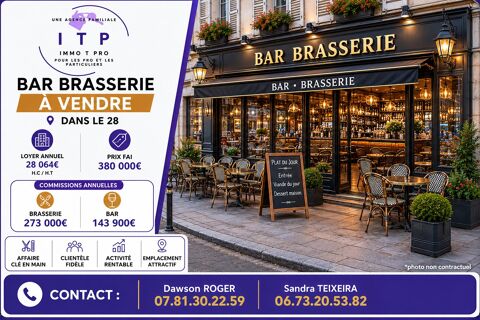 MAGNIFIQUE BAR BRASSERIE DANS LA PERIPHERIE DE CHARTRES (28) 300000 28000 Chartres