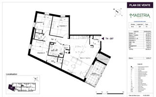  Appartement � vendre 4 pi�ces 93 m�