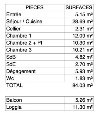  Appartement � vendre 4 pi�ces 84 m�