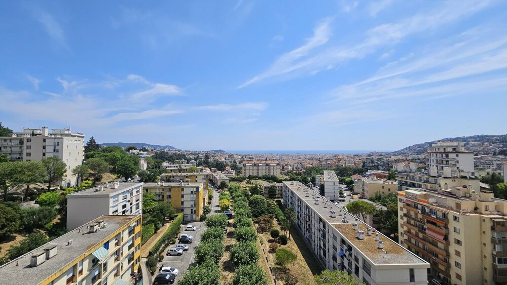 Location Appartement NICE NORD : 2 pièces vide avec vue mer et ville panoramique Nice