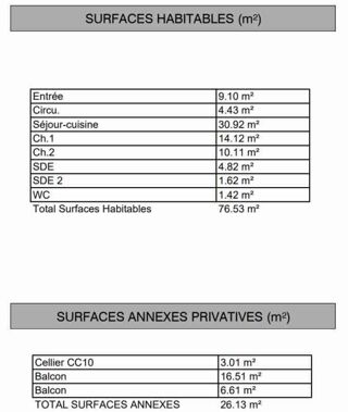  Appartement � vendre 3 pi�ces 77 m�